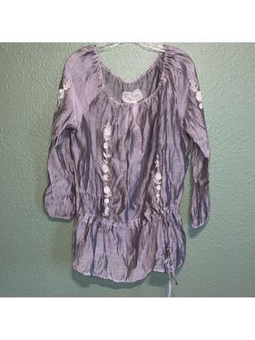 NEW Nick & Mo Anthropologie Elegant Floral embroidered boho top NWT